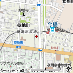 香川県高松市築地町14-3周辺の地図