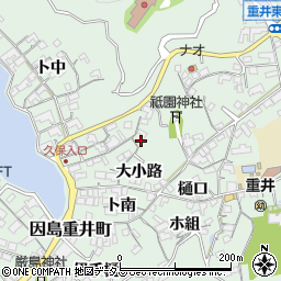 広島県尾道市因島重井町6750-1周辺の地図