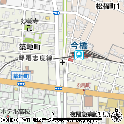 香川県高松市築地町13-1周辺の地図