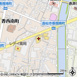 香川ダイハツモータース高松香西店周辺の地図
