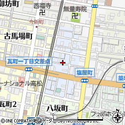香川県高松市福田町周辺の地図