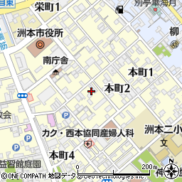 兵庫県洲本市本町周辺の地図