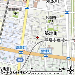香川県高松市築地町10周辺の地図