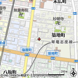 香川県高松市築地町10-4周辺の地図
