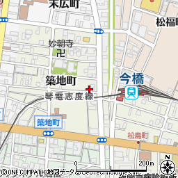 香川県高松市築地町8-20周辺の地図