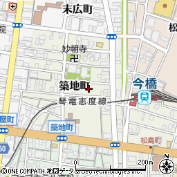 香川県高松市築地町8周辺の地図