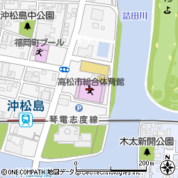 高松市総合体育館周辺の地図