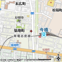 香川県高松市築地町8-16周辺の地図
