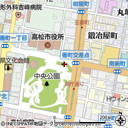 中央公園北トイレ周辺の地図