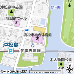 高松市総合体育館周辺の地図