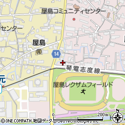 香川県高松市屋島中町389周辺の地図