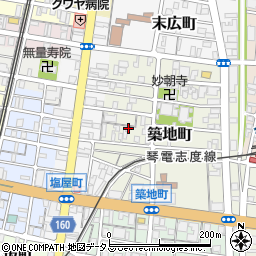 香川県高松市築地町9周辺の地図