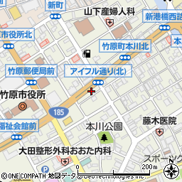 読売新聞竹原直売所周辺の地図