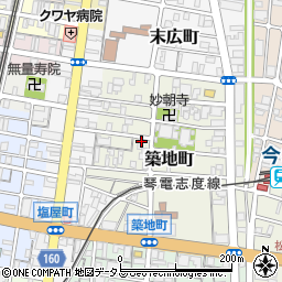 香川県高松市築地町9-10周辺の地図