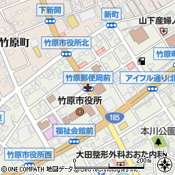 竹原郵便局前周辺の地図