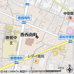 香川県高松市香西南町503-1周辺の地図