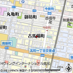 香川県高松市古馬場町周辺の地図