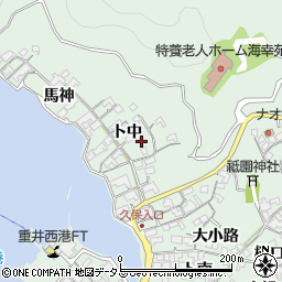 広島県尾道市因島重井町ト中周辺の地図