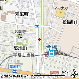 香川県高松市築地町3-4周辺の地図