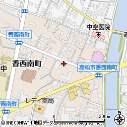 香川県高松市香西南町497周辺の地図