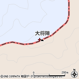 大将陣周辺の地図