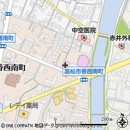 香川県高松市香西南町401周辺の地図