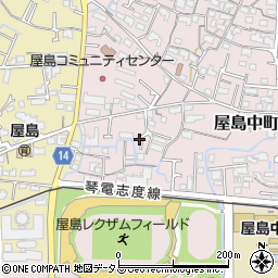 香川県高松市屋島中町437周辺の地図