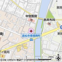 香川県高松市香西南町378-1周辺の地図