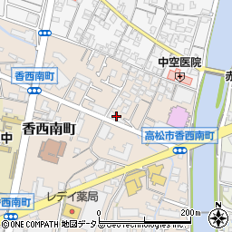香川県高松市香西南町497-3周辺の地図