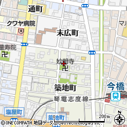 香川県高松市築地町4-1周辺の地図