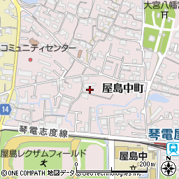 香川県高松市屋島中町544周辺の地図