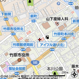 竹原 花車周辺の地図