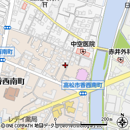 香川県高松市香西南町388周辺の地図