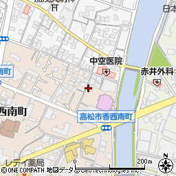 香川県高松市香西南町385周辺の地図