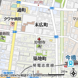 香川県高松市築地町2-14周辺の地図