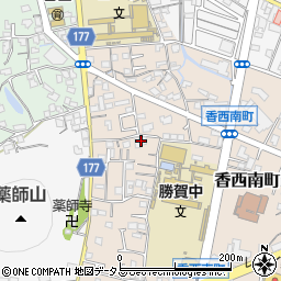 香川県高松市香西南町656周辺の地図