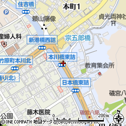 本川橋東詰周辺の地図