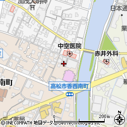 香川県高松市香西南町383周辺の地図