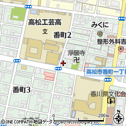 香川トヨタ　高松番町店周辺の地図