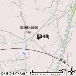 広島県竹原市福田町周辺の地図
