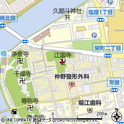 江国寺周辺の地図