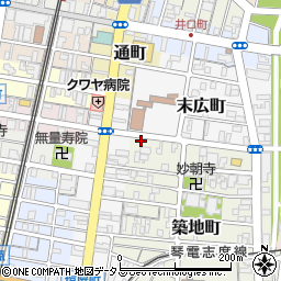 香川県高松市築地町1-5周辺の地図