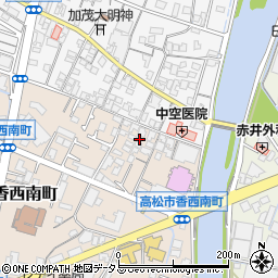 香川県高松市香西南町387周辺の地図