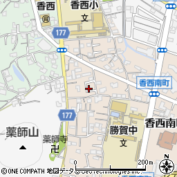 香川県高松市香西南町657-16周辺の地図