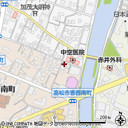 香川県高松市香西南町384-4周辺の地図