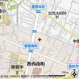 香川県高松市香西南町518周辺の地図