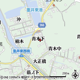 広島県尾道市因島重井町青木下周辺の地図