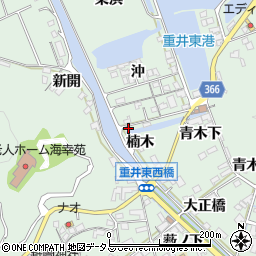 広島県尾道市因島重井町楠木周辺の地図