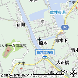 広島県尾道市因島重井町（楠木）周辺の地図