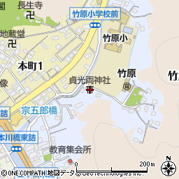 貞光両神社周辺の地図